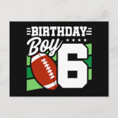 6 Jahre Party Thema 6. Geburtstag Junge Postkarte (Vorderseite)