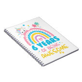 6 Jahre Phantastischer Regenbogen 6. Geburtstag Notizblock (Rechte Seite)