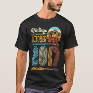 6 Jahre Vintager Geburtstag im Oktober 2017 Mädche T-Shirt