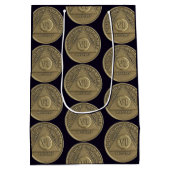 6-jährige OM-Jahreszahl-Münze Mittlere Geschenktüte (Rückseite)