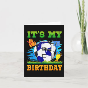 6-jähriger Junge sein 6. Geburtstag Fußball-Thema Karte
