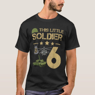 6-jähriger Soldat Geburtstagsjunge 6. Geburtstag K T-Shirt