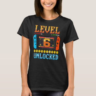6-jähriges Level 6 unverschlossenes 6. Geburtstags T-Shirt