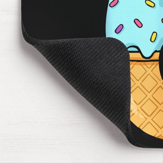 #6 Jersey Uniform Drip Teen Slang, Funny Ice Cream Mousepad (Ecke)