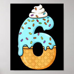 #6 Jersey Uniform Drip Teen Slang, Lustiges Eis Poster