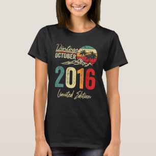 6 Jr Vintager Oktober 2016 6. Geburtstag T-Shirt