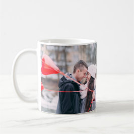 6. Jubiläum lila Amateurherz-Custom-Foto Kaffeetasse