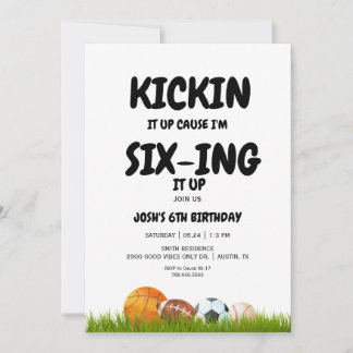 6. Junge Kickin it Up Birthday Party Einladung