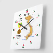 6 KAMPAGNE STARTEN VIETNAM KRIEG VETERAN QUADRATISCHE WANDUHR (Winkel)
