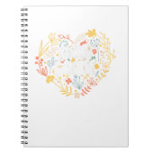 6. Klasse Blumenherz zurück zur Schule Notizblock (Vorderseite)