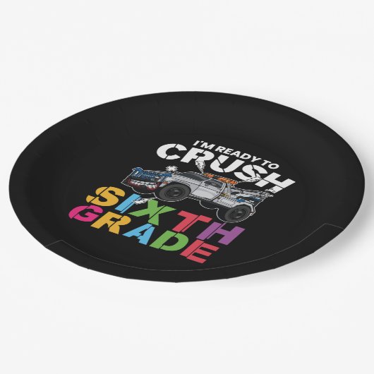 6. Klasse der Lehrer auf 6. Stufe Pappteller (Schrägansicht)