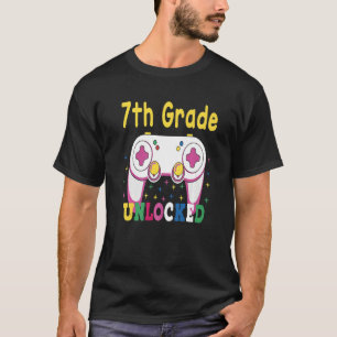 6. Klasse erreicht 7. Stufe Unverriegelte weiße Fa T-Shirt