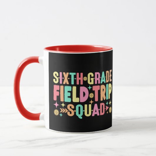6. Klasse Field Trip Squad Funny Students Teacher Tasse (Links)
