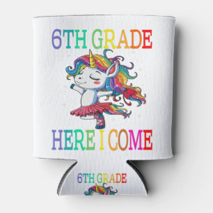 6. Klasse hier komme ich Einhorn Shirt Dosenkühler