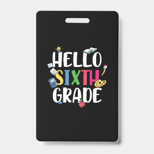 6. Klasse Lehrer Hallo 6. Klasse Ausweis (Vorderseite)