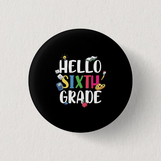 6. Klasse Lehrer Hallo 6. Klasse Button (Vorderseite)