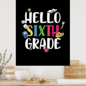 6. Klasse Lehrer Hallo 6. Klasse Poster (Küche)