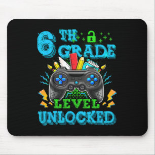 6. Klasse Level freigeschaltetes Videospiel Zurück Mousepad