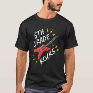 6. Klasse Rock Gitarre Musik zurück zur Schule T-Shirt