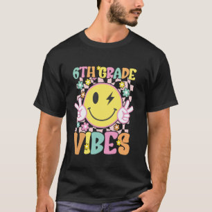 6. Klasse Vibes Smiley Gesicht Zurück zur Schule L T-Shirt