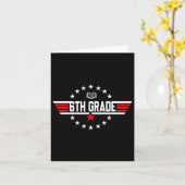 6. Klasse Zurück zum ersten Schultag Karte (Gelbe Blume)