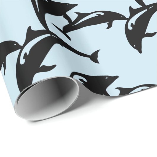 6 Leaping Porpoises Thunder_Cove Geschenkpapier (Rolleneckpunkt)