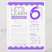 6 Learn To Draw Number 6 Teacher Home Schooling (Vorderseite)