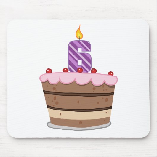 6. Lebensjahr am Geburtstag Mousepad (Vorne)