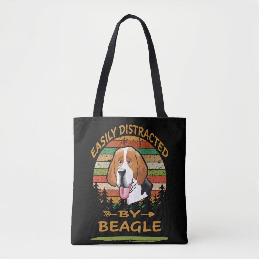 6 Leicht vom Beagle abgelenkt Tasche (Vorderseite)