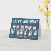 6 Letter Name Happy Birthday Card Karte (Gelbe Blume)