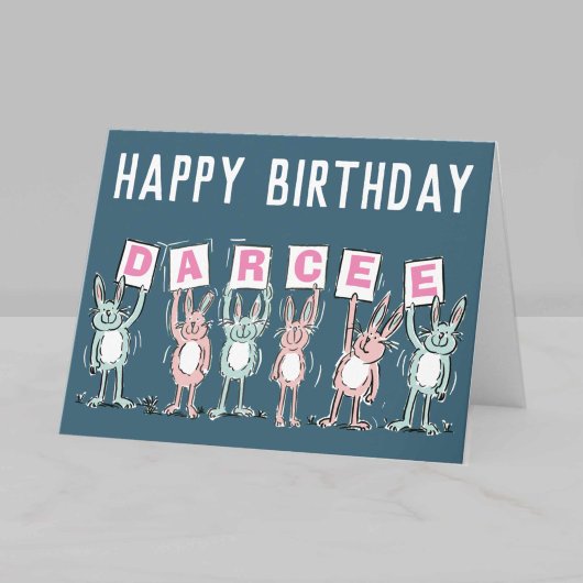 6 Letter Name Happy Birthday Card Karte