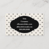 6-Linien-Unternehmer in Schwarzweiß-Kronen Visitenkarte (Rückseite)