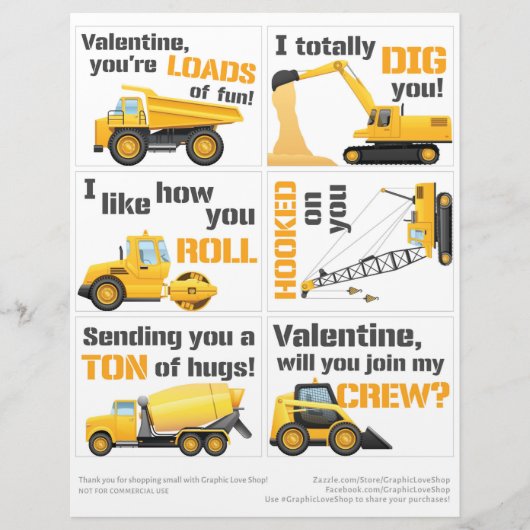 6 LKW-Klassenraum Valentinskarte Briefbogen (Vorderseite)