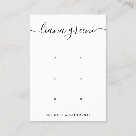 6 Loch, 3 Set Visitenkarte (Vorderseite)