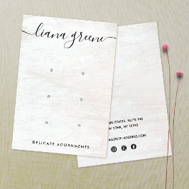 6 Loch, 3 Set Weißes Holzdisplay Visitenkarte