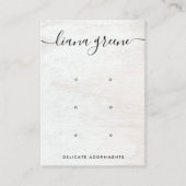 6 Loch, 3 Set Weißes Holzdisplay Visitenkarte (Vorderseite)