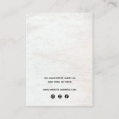 6 Loch, 3 Set Weißes Holzdisplay Visitenkarte (Rückseite)