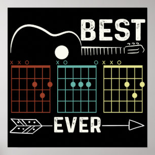 6 Lustige Beste Gitarre Dad Ever Akkord Männer Für Poster