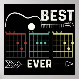 6 Lustige Beste Gitarre Dad Ever Akkord Männer Für Poster