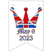 6. Mai 2023 Kronkönig Charles Coronation Wimpelkette (Zweite Fahne)