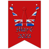 6. Mai 2023 Kronkönig Charles Coronation Wimpelkette (Erste Fahne)