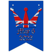 6. Mai 2023 Kronkönig Charles Coronation Wimpelkette (Dritte Fahne)