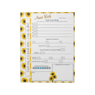 6-mal pro Tag Nahrungsaufspürer für den Körper Notizblock