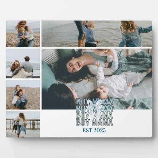 6 Mama benutzerdefinierte Fotocollage Fotoplatte (Vorderseite)