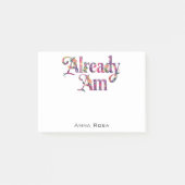 *~* 6 Manifest AP85 Floral Dankbarkeit BEREITS AM Post-it Klebezettel (Vorderseite)