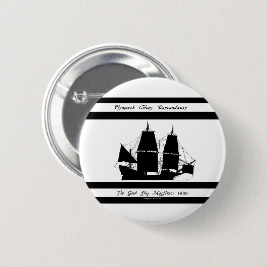 6 mayflower Nachkommen Button (Vorne & Hinten)