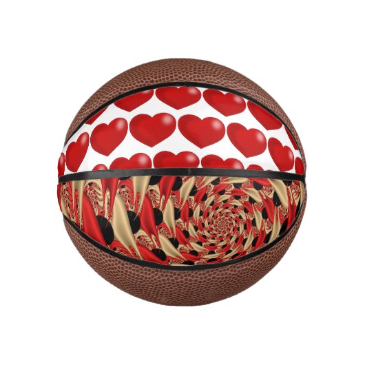 6" MINI BASKETBALL MIT HERZ FÜR EIN SCHWIMMBAD (Vorderseite)