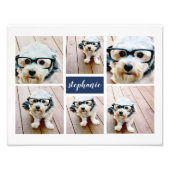 6 Minimalistischer Collage Name - Farbe bearbeiten Fotodruck (Vorne)
