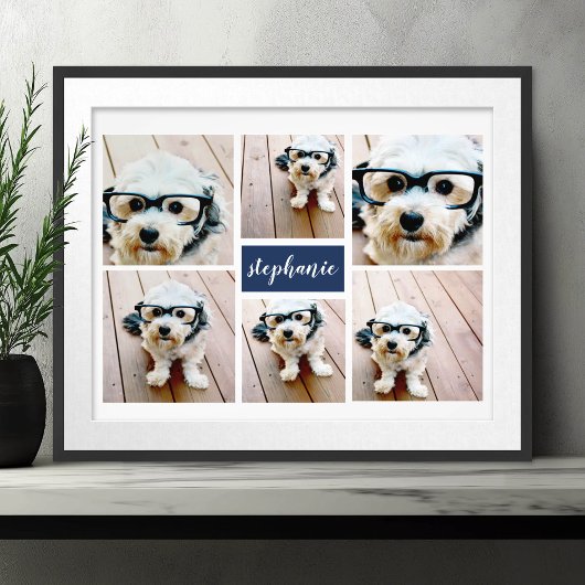 6 Minimalistischer Collage Name - Farbe bearbeiten Fotodruck