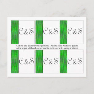 6 Moderne Zickzack Neon-Grün/Grau-Gefälligkeitstag Postkarte